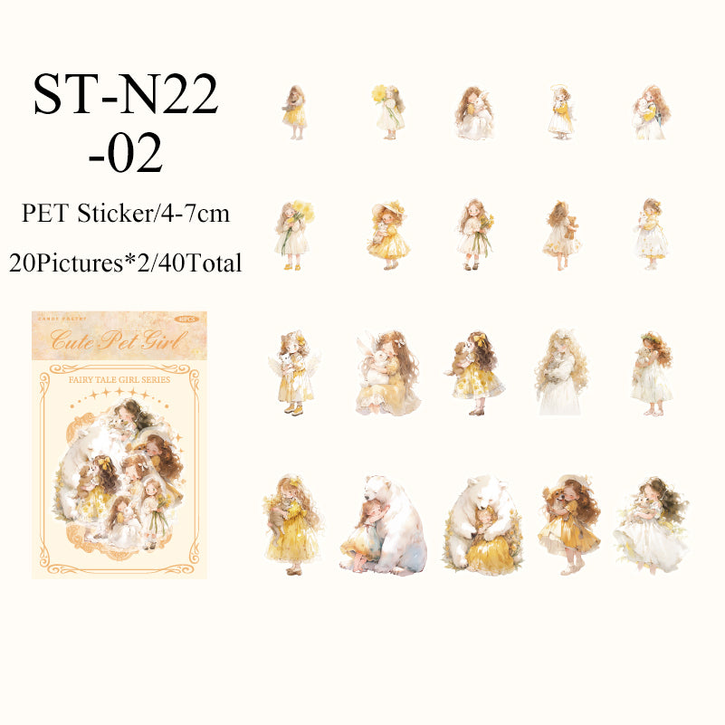 40PCS Fairy tale Girl series sticker