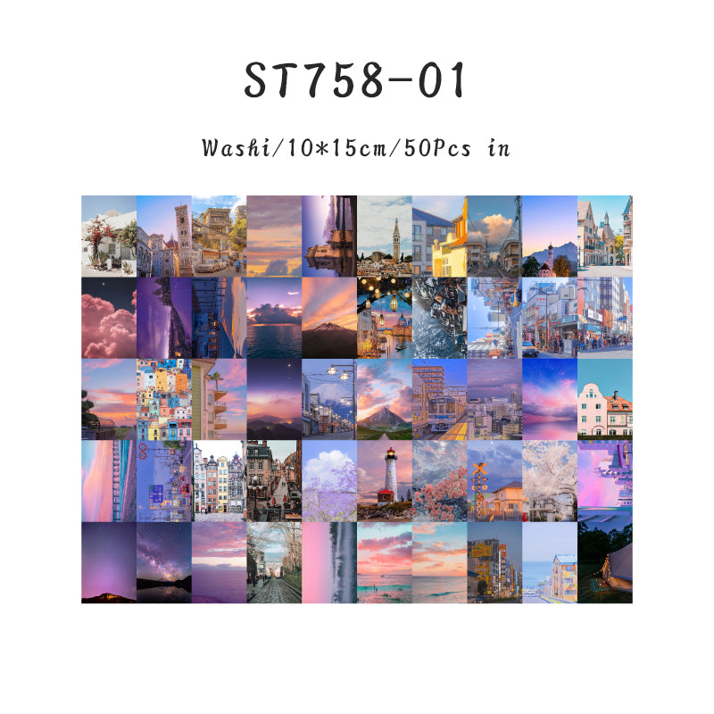 50PCS Stunning Scenery Series sticker