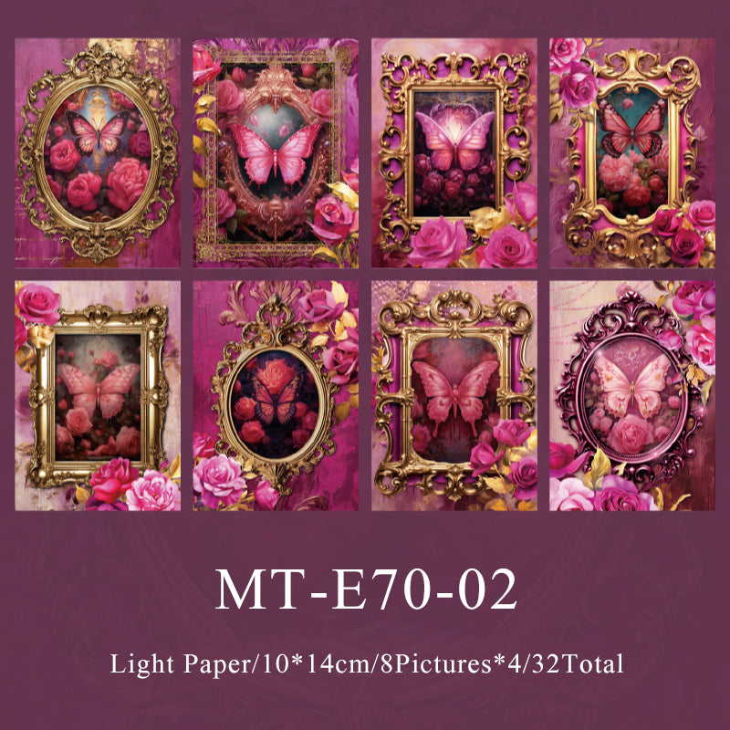 32PCS Baroque dream series material paper