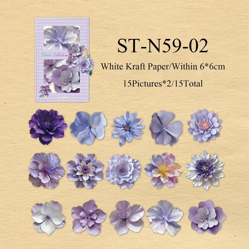 30PCS Flower pickup series sticker