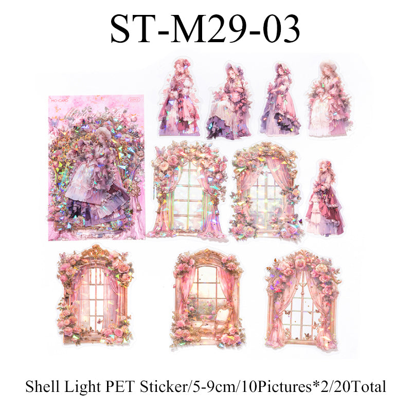 20PCS Court Beauty series sticker