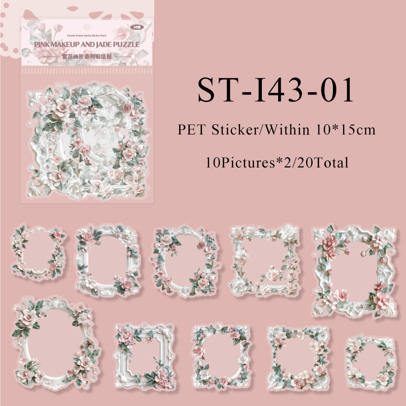 20PCS Flower frame series sticker