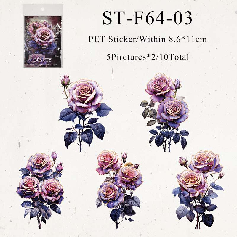 10PCS The Phantom of the Night series sticker