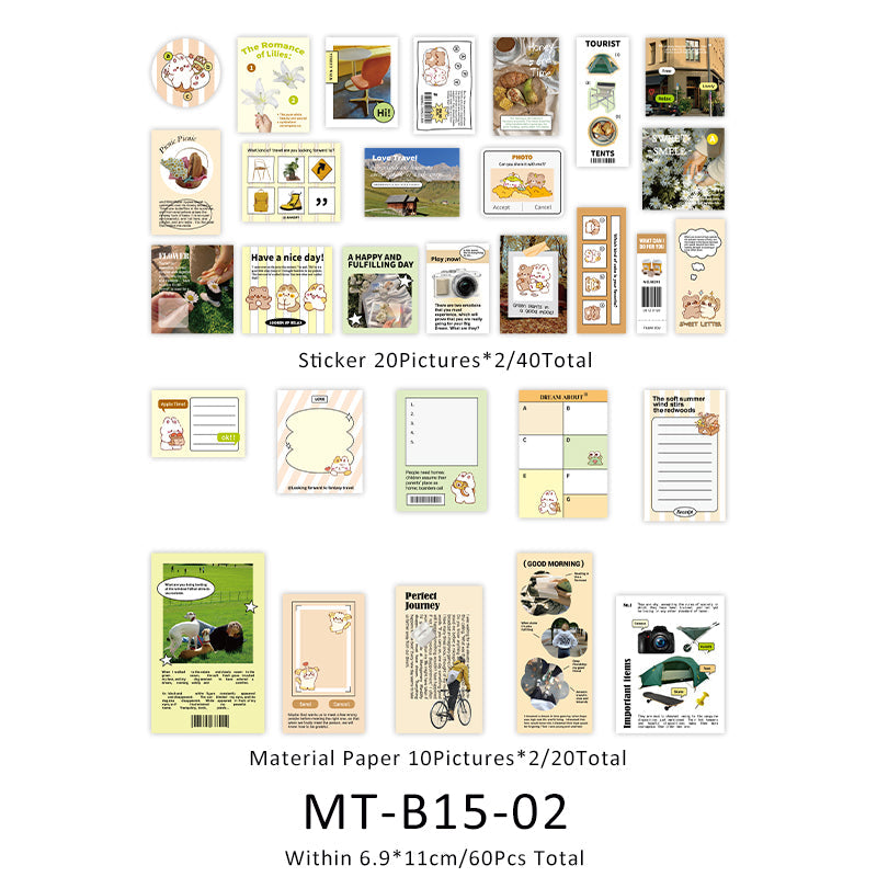 60PCS Life anthology series material paper set