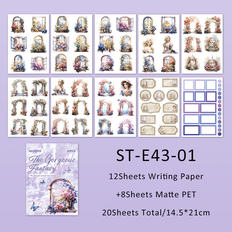 20Sheets The Gorgeous Fantasy series sitcker book