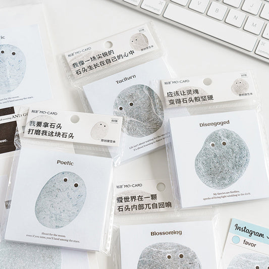 80PCS Pet rock Series note paper