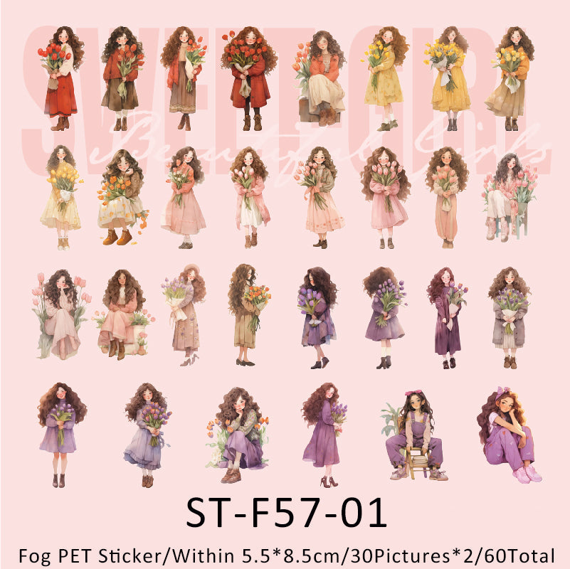 60PCS Girlishness series sticker