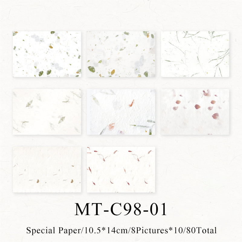 80PCS Temporary article Ode series material paper