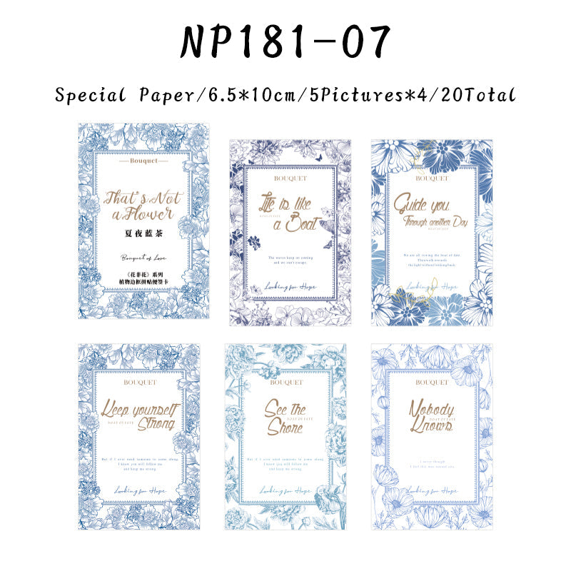 20PCS Purple twilight series note paper