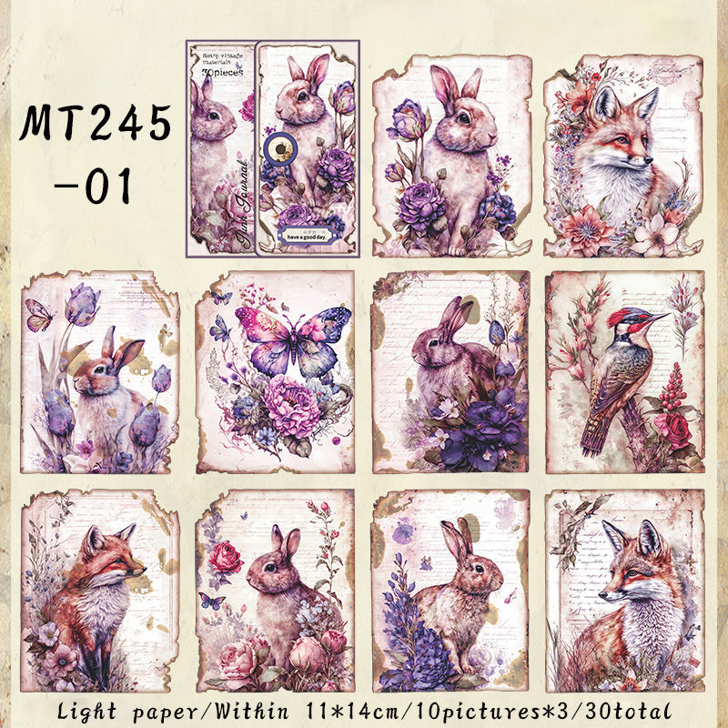 30PCS The Lost Garden series material paper