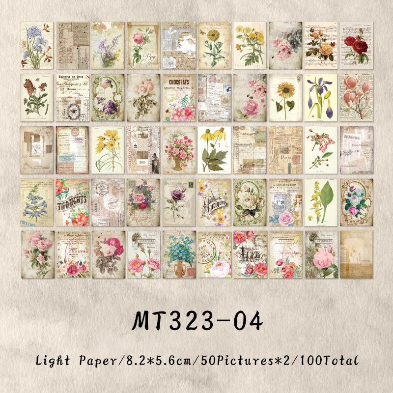 100PCS Memory image series material paper