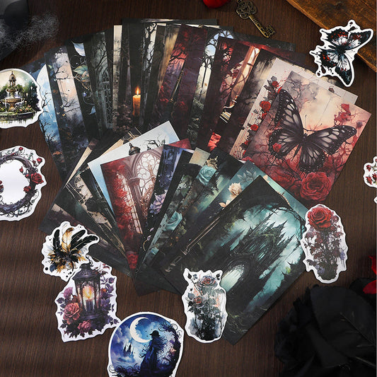 40PCS The Dark Hand series material paper set