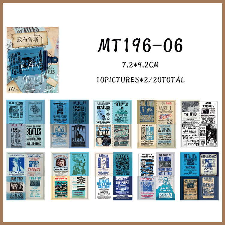 20PCS Vintage story Series material paper