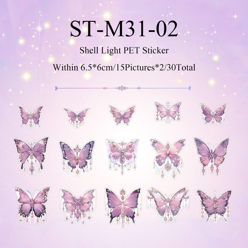 30PCS Butterfly Dream beginning series sticker