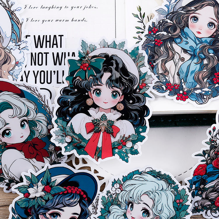 16PCS Christmas Girl Series sticker