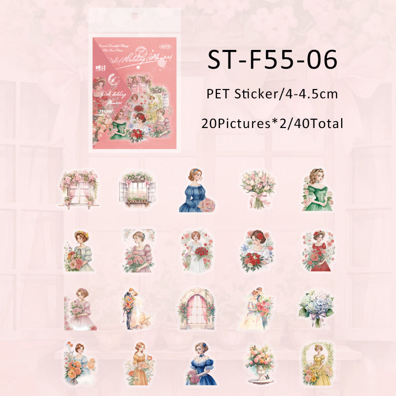 40PCS Beautiful things in the box series sticker