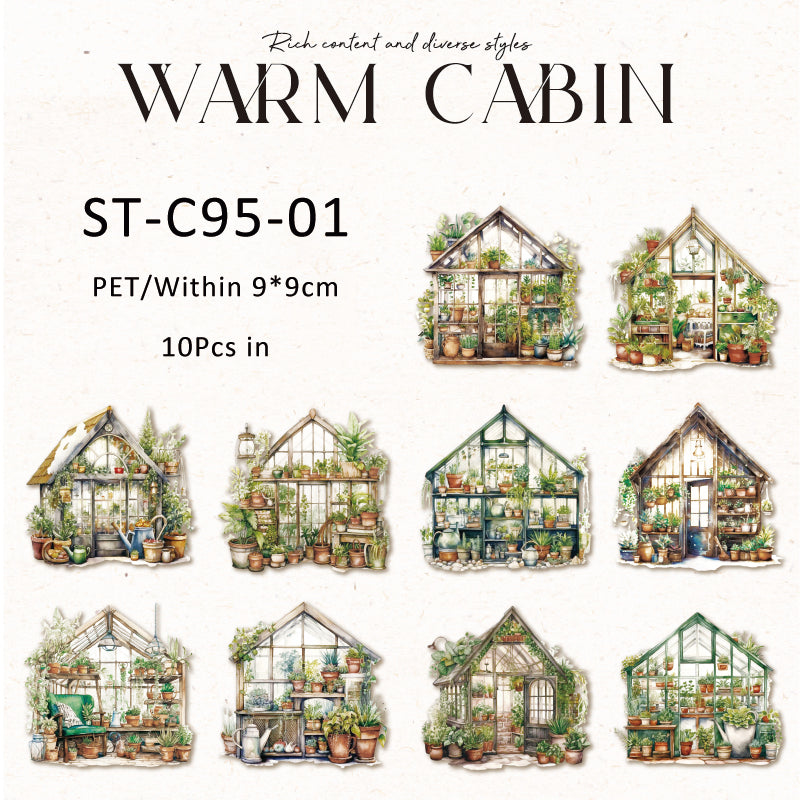 10PCS Warm House Series sticker