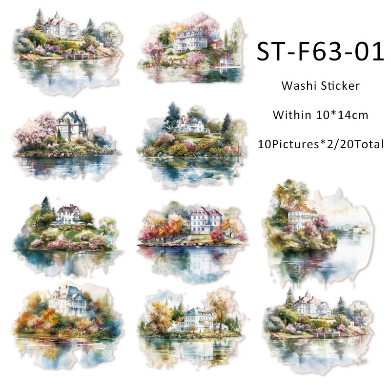 20PCS Four Seasons Cottage Series sticker