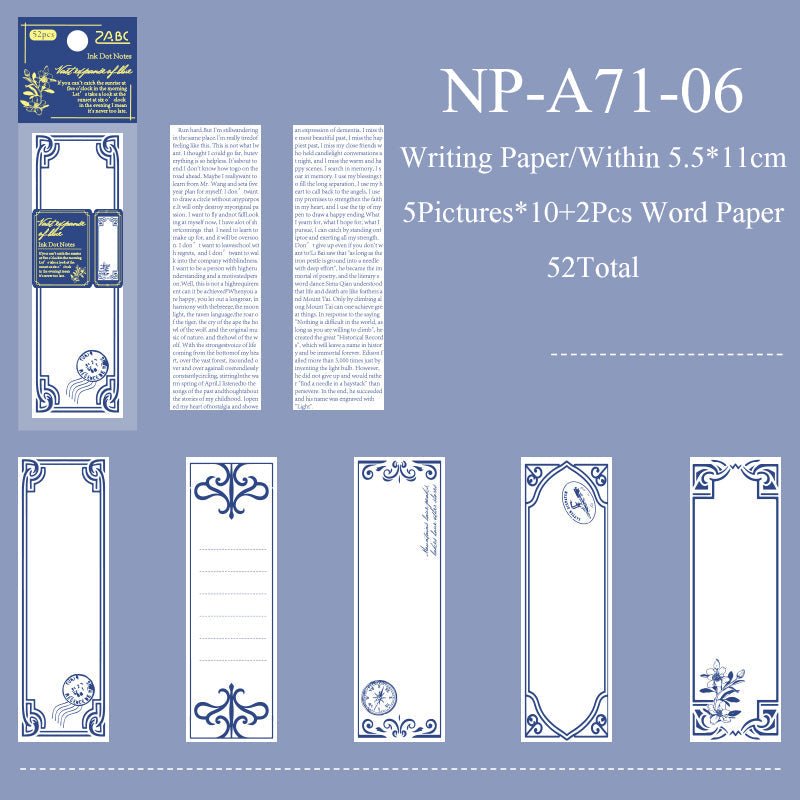 52PCS Ink dot notes series note paper