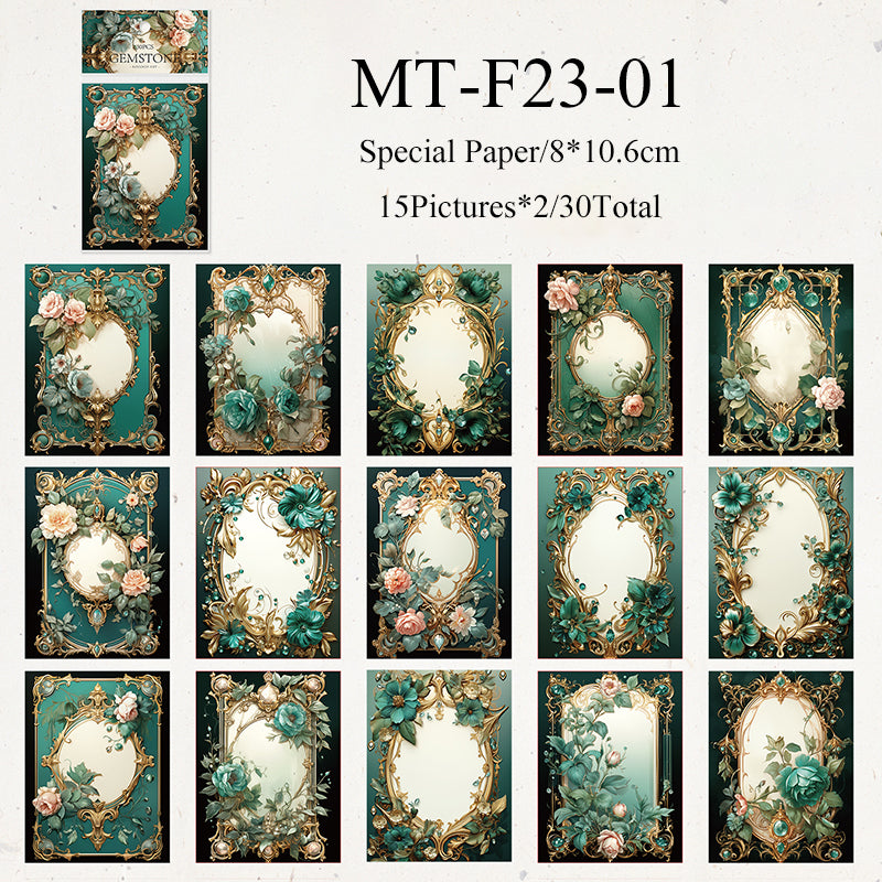 30PCS Rococo art series material paper