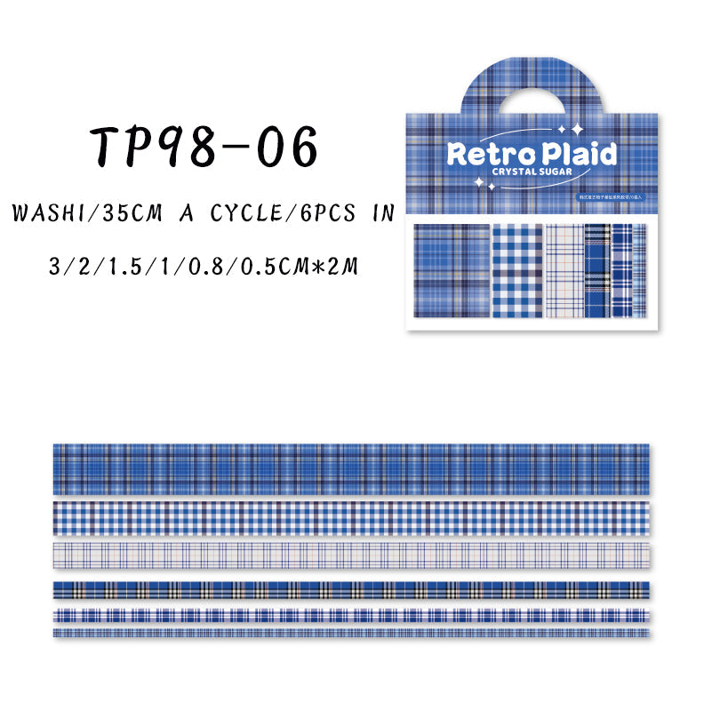 Vintage plaid series washi tape