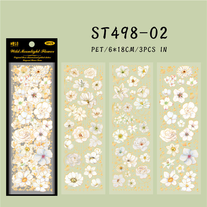 3PCS Fragrant Flower Series seicker