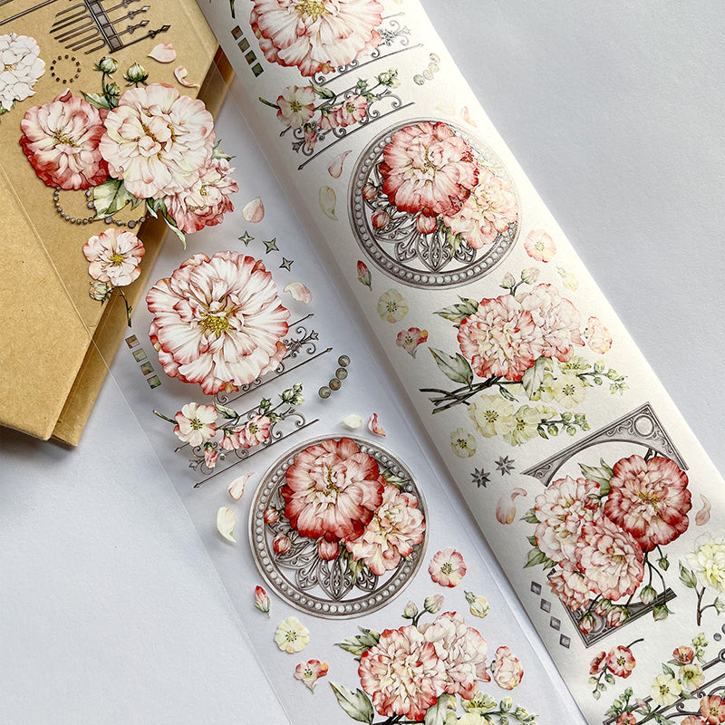 6cm*100cm Hibiscus blossoms Washi/PET Tape