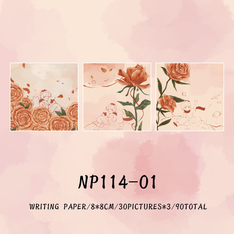 90PCS Rose metaphor series note paper