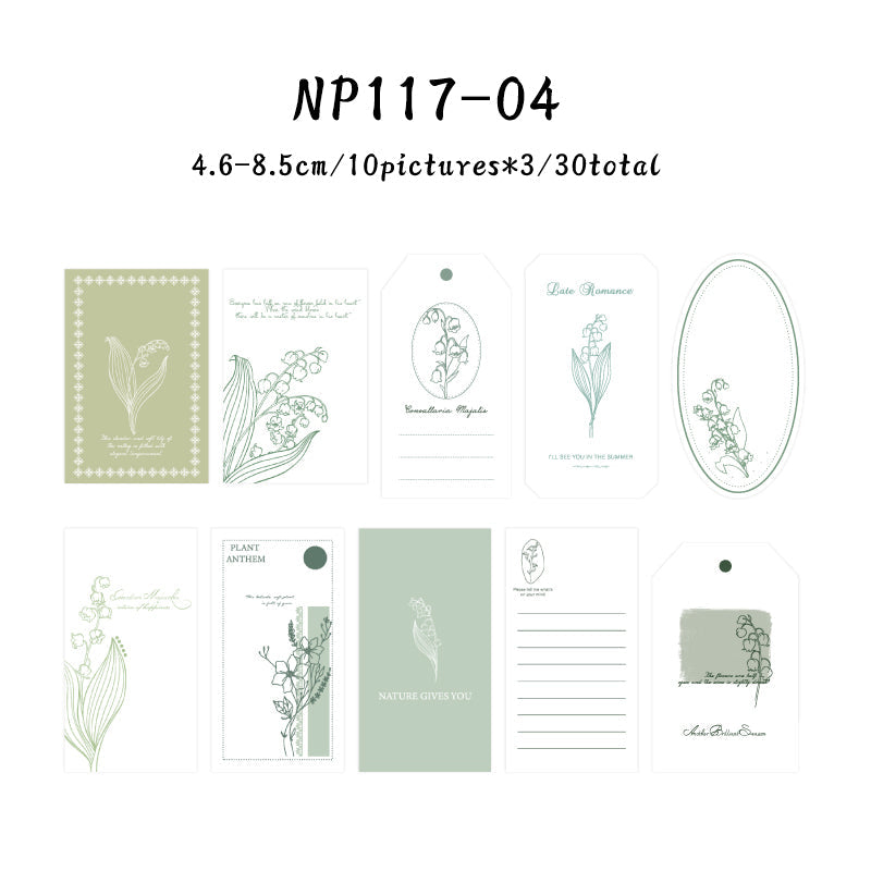 30PCS Forest of all Things series note paper