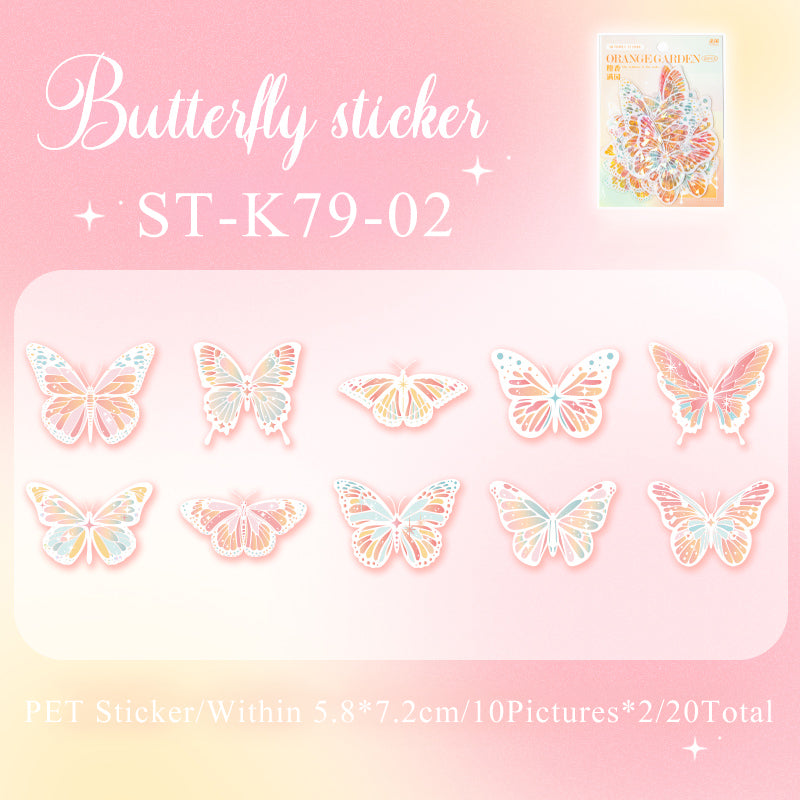 20PCS The Words of Butterfly Change series sticker