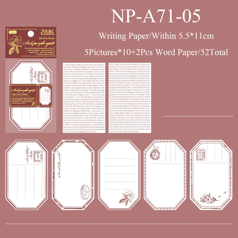 52PCS Ink dot notes series note paper