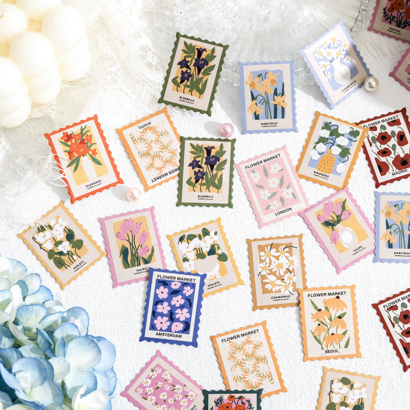 46PCS Flower Post Office Series sticker