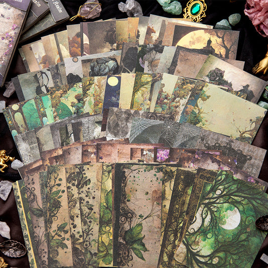 48PCS The Secret Wasteland series material paper