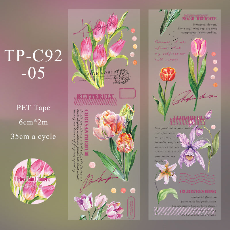 Flowers after the rain series PET Tape