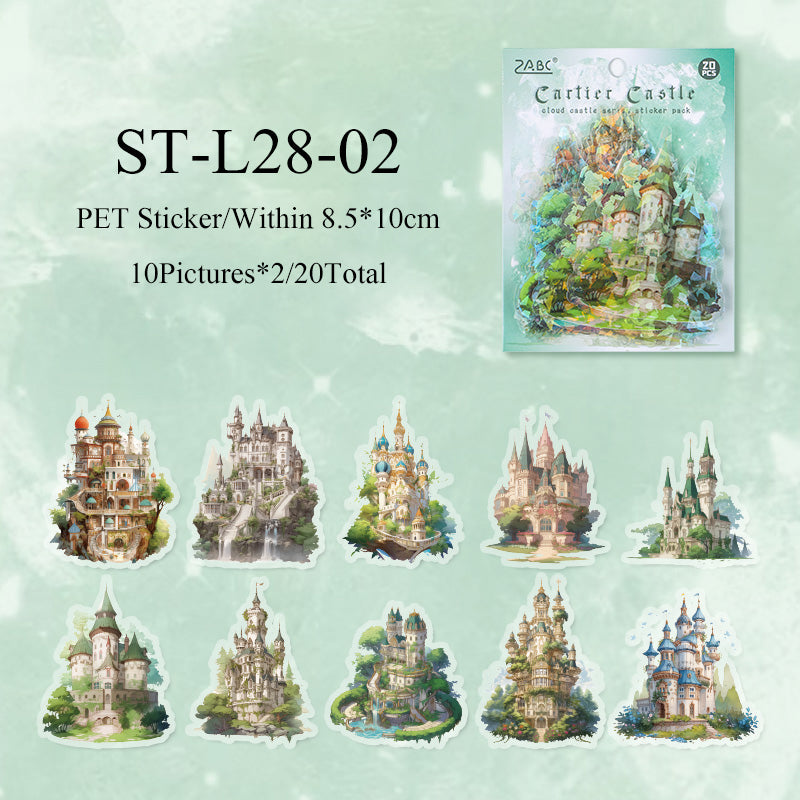 20PCS Castle on Clouds series sticker