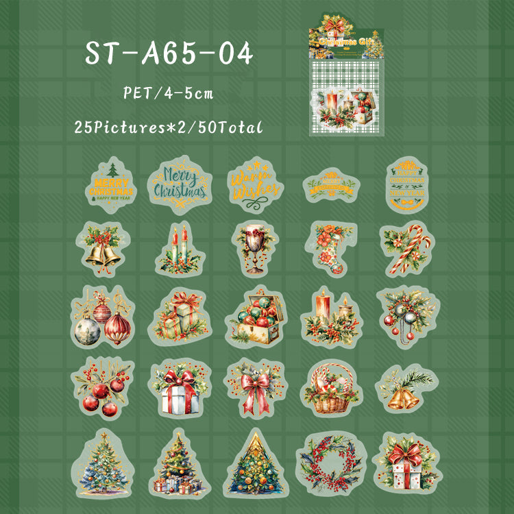 50PCS Colorful Christmas Series sticker