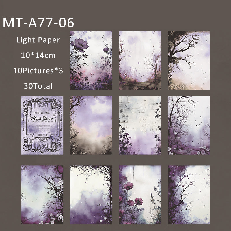 30PCS Magic Garden series material paper