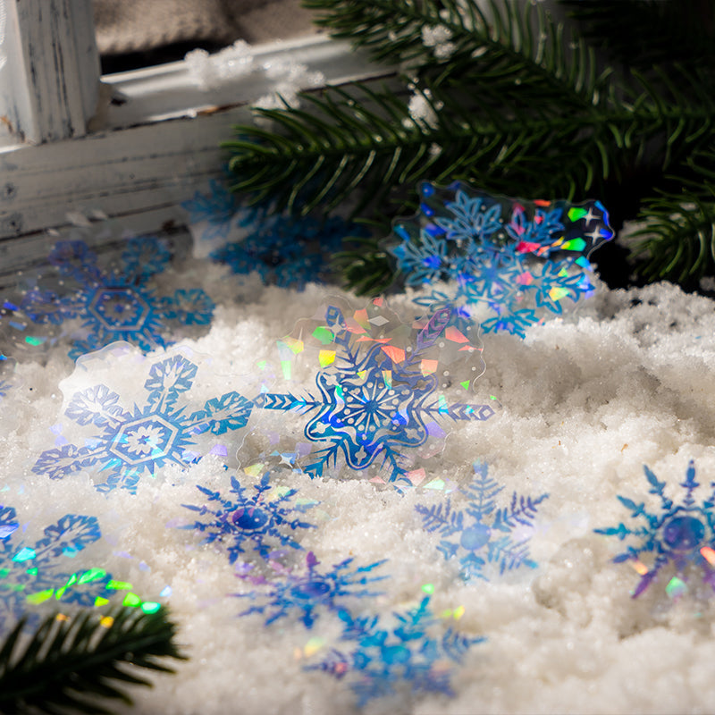 20PCS Wind flower snow night series sticker