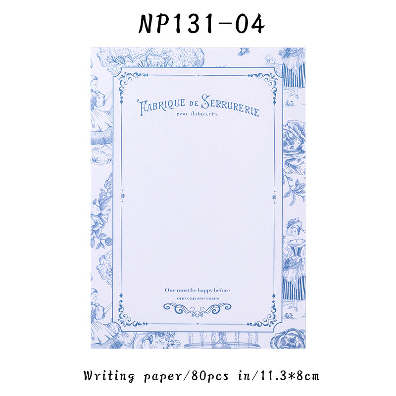 80PCS The Blues series note paper