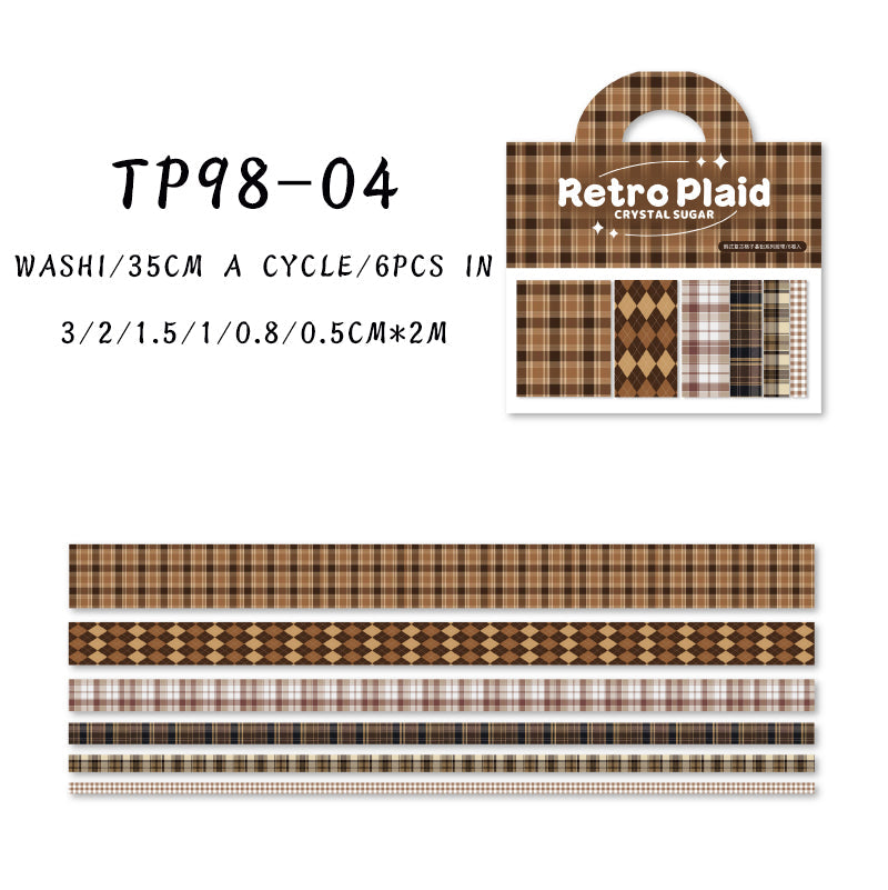 Vintage plaid series washi tape