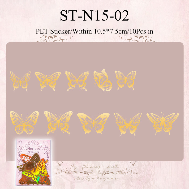 10PCS Star Butterfly series sticker