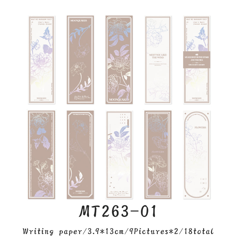 18PCS Time Moonlight series bookmark