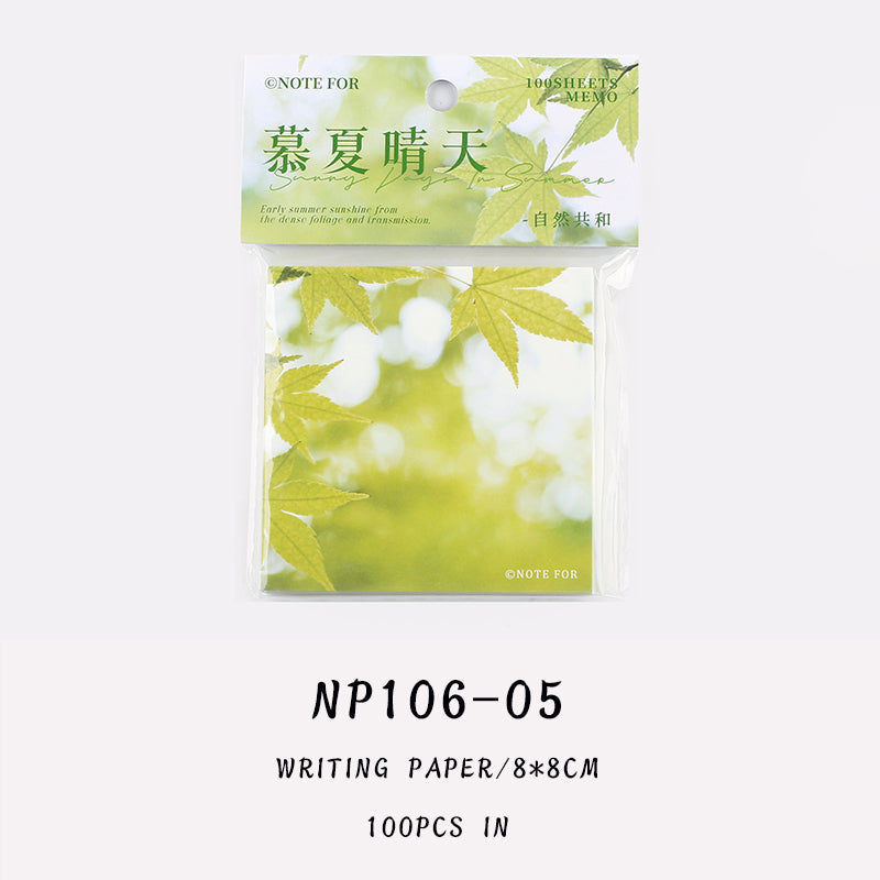 100PCS Nature Republic series note paper