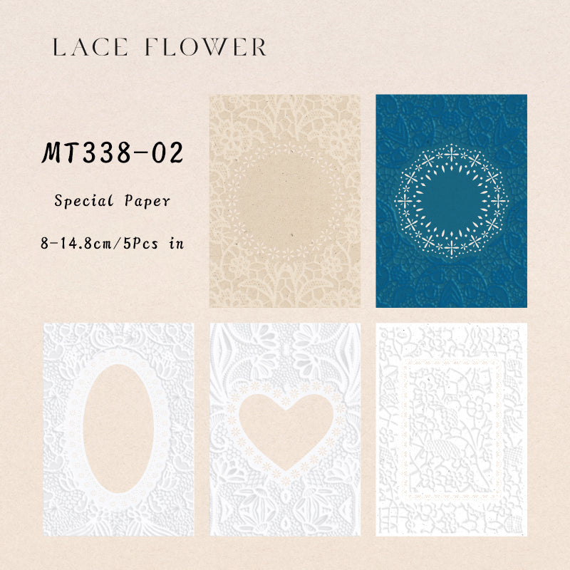 5PCS Enjoy The Time Alone Series material paper