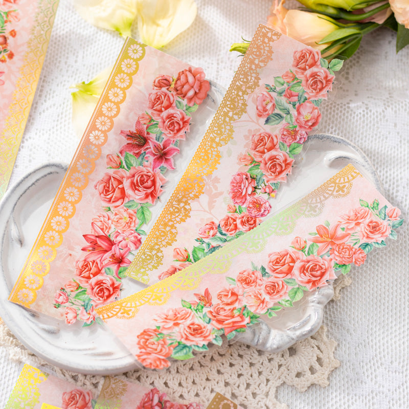 10PCS Lace Romance series sticker