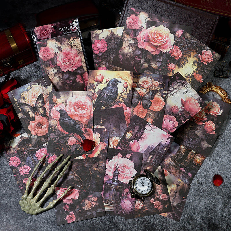 20PCS The Gothic Fantasy series material paper