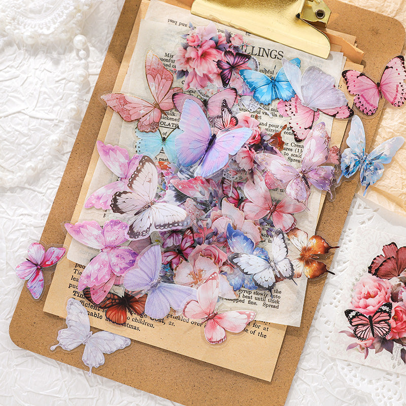 40PCS Flower butterfly series sticker