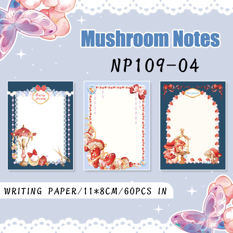 60PCS Mushroom Notes Series note paper