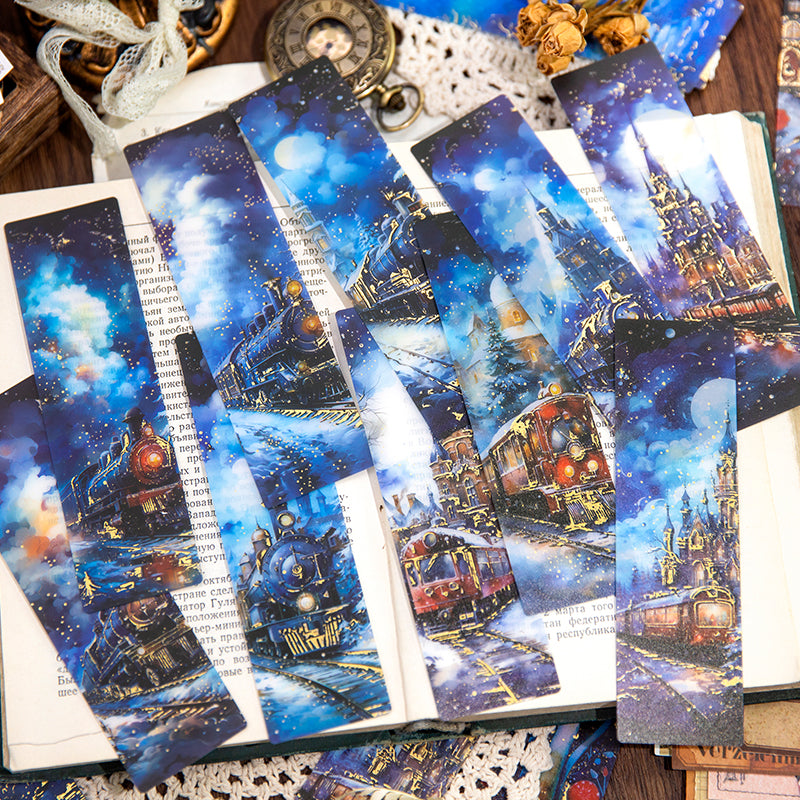 10PCS Snow Night Adventure series Bookmark