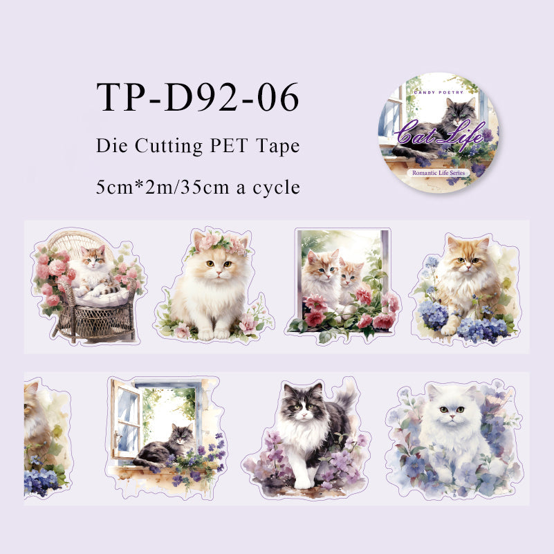 Romantic Life Series Die Cutting PET Tape